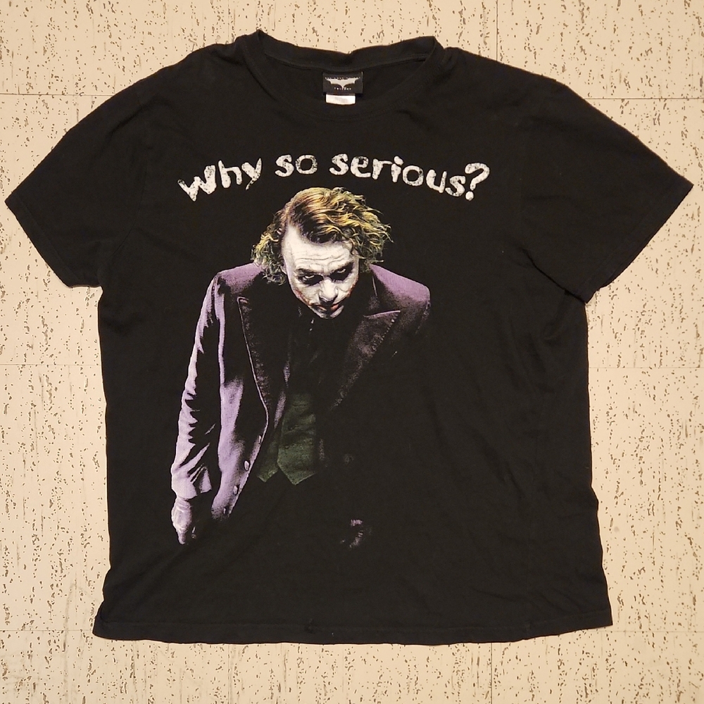 Batman The Dark Knight The Joker Why So Serious Big Graphic T Shirt Vintage Y2K